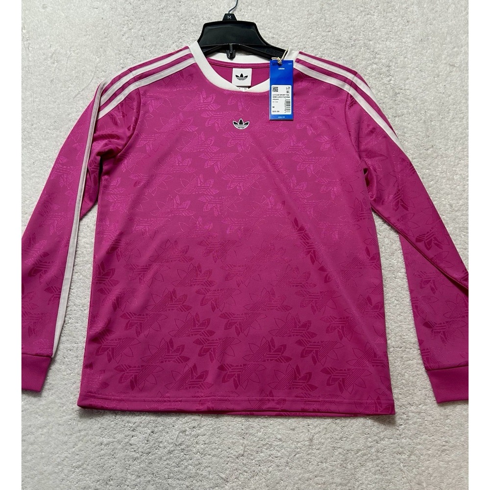 Adidas Classic Sport Tee Semi Lucid Fuschsia Bright Pink Medium Youth 12 Top